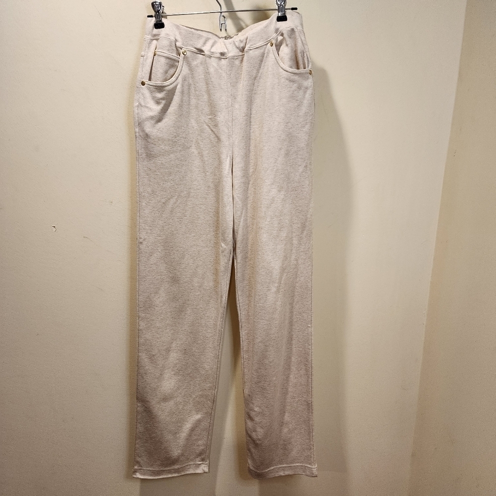 ESCADA SPORT Ivory Classic Fit 100% cotton pant size 38